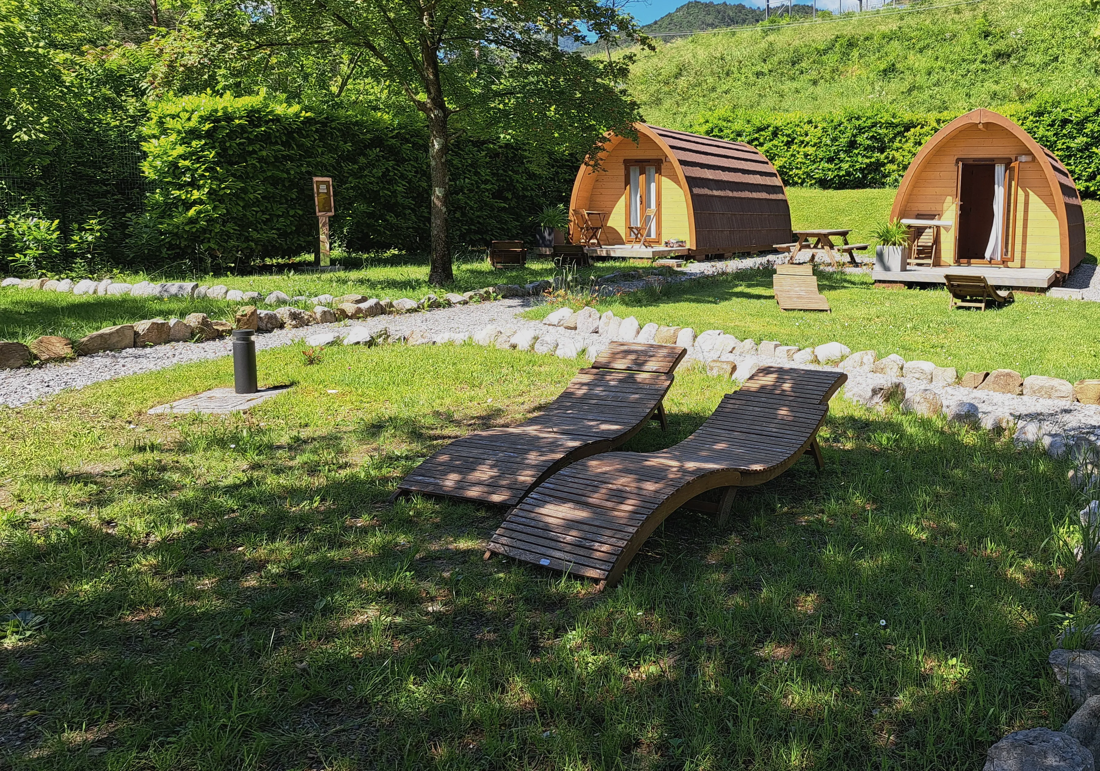 Garten im Pod Village, Lago 3 Comuni Camping